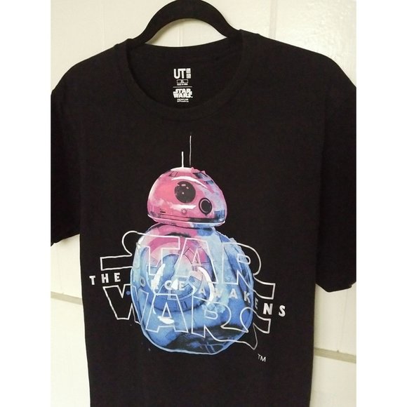 UNIQLO x STAR WARS The Force Awakens Mens S/S BB-8 Graphic T-Shirt XL Black - Picture 1 of 7